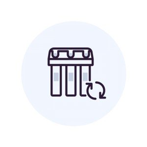 Разгрузка сорбента из  фильтра колонного типа